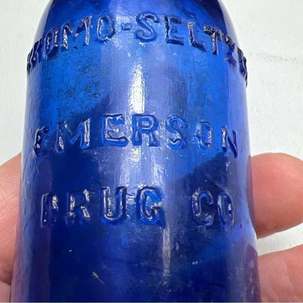 Lot of 4 vintage Colbalt Blue Glass Bottles
